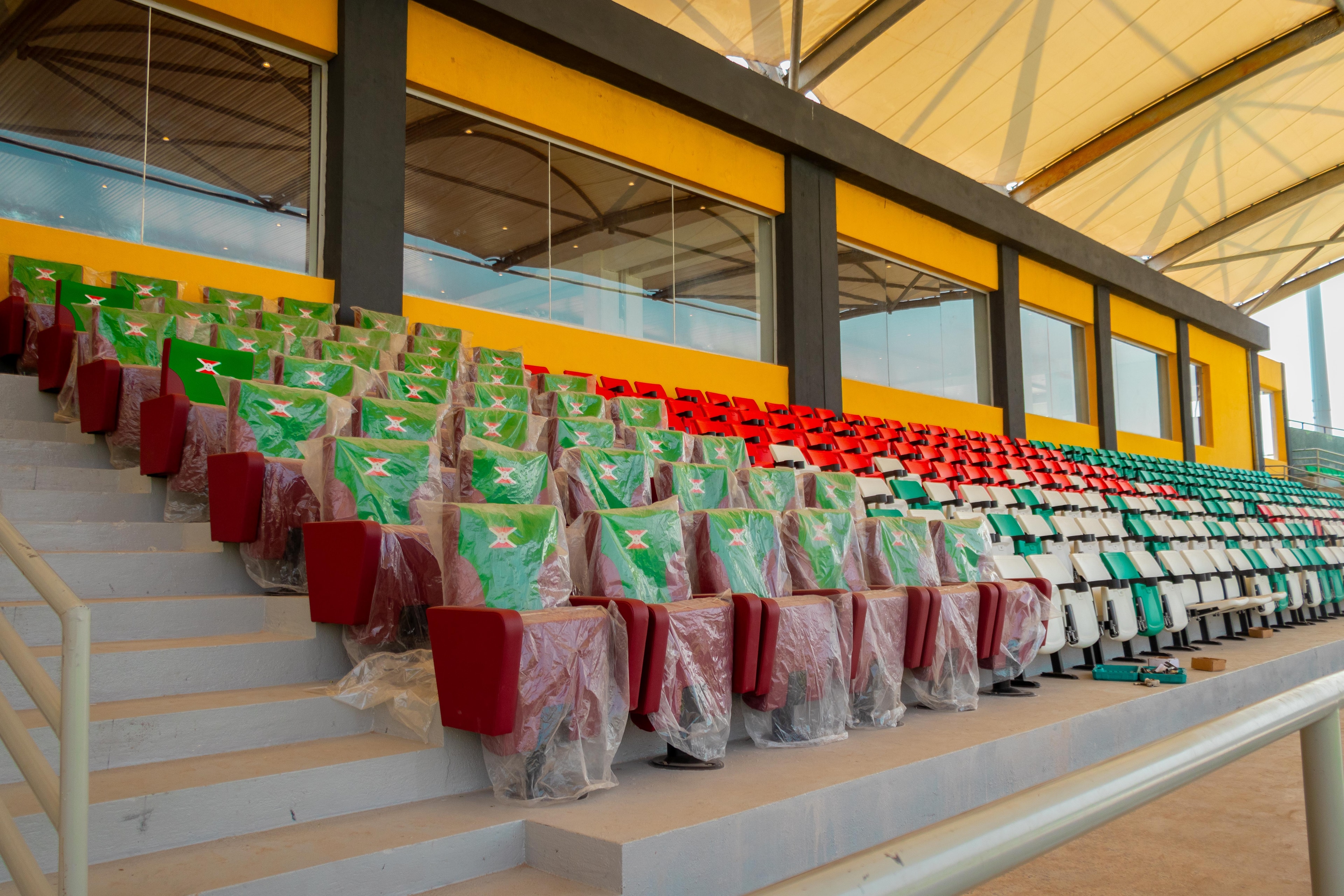 Premium seating in Burundi national colours